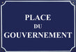 Carte postale Plaque de rue - "Place du Gouvernement"
