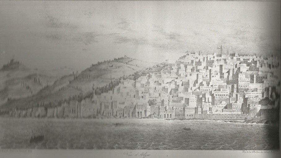 Lithographie "Vue d'Alger"