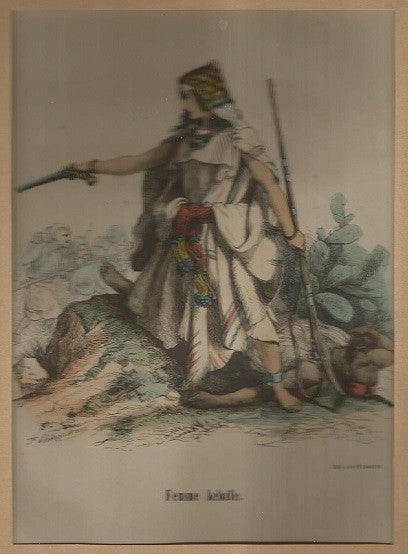 Gravure couleur "Femme kebaïle"