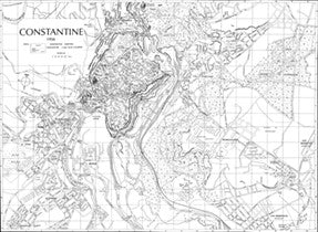 Plan des rues de Constantine, 1956