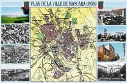 Plan des rues de Mascara, 1956