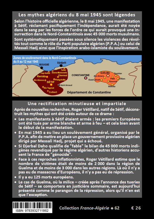 Sétif 1945. Insurrection en Algérie. Mythes et réalité