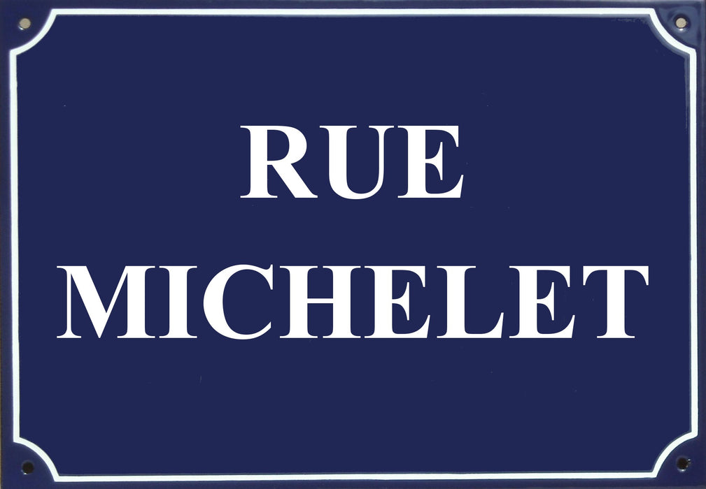 Carte postale, Plaques de rue - "Rue Michelet"