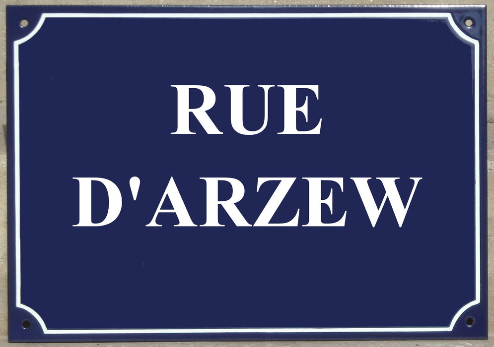 Carte postale, Plaques de rue - "Rue d'Arzew"