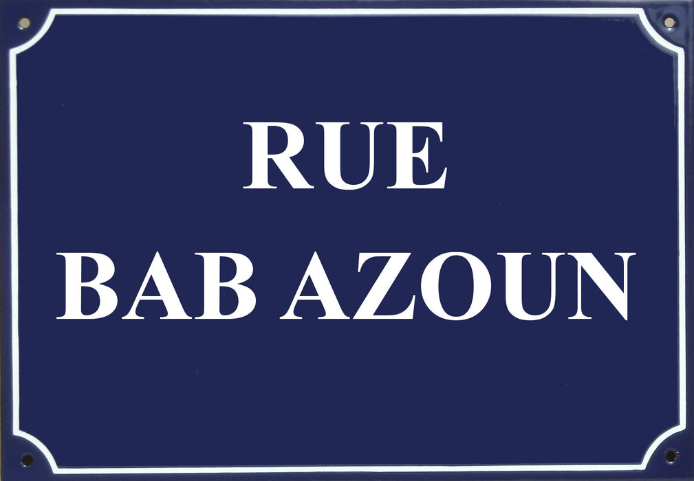 Carte postale, Plaques de rue - "Rue Bab Azoun"