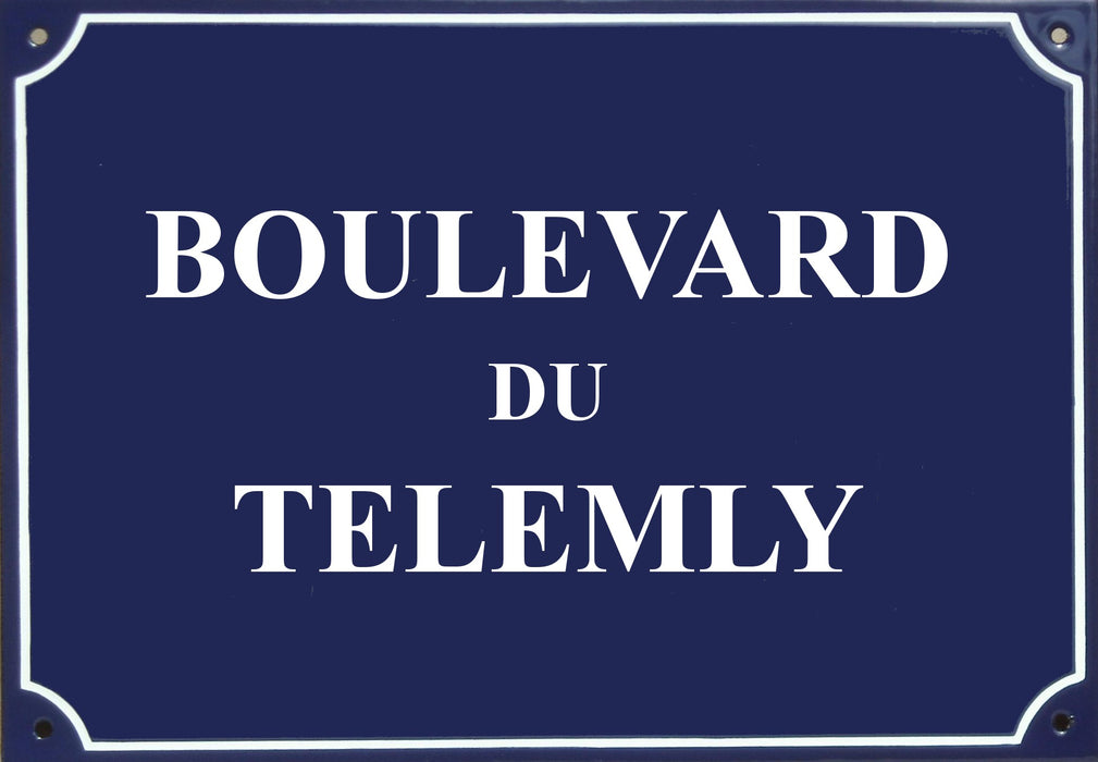 Carte postale Plaque de rue - "Boulevard du Telemly"