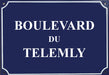 Carte postale Plaque de rue - "Boulevard du Telemly"