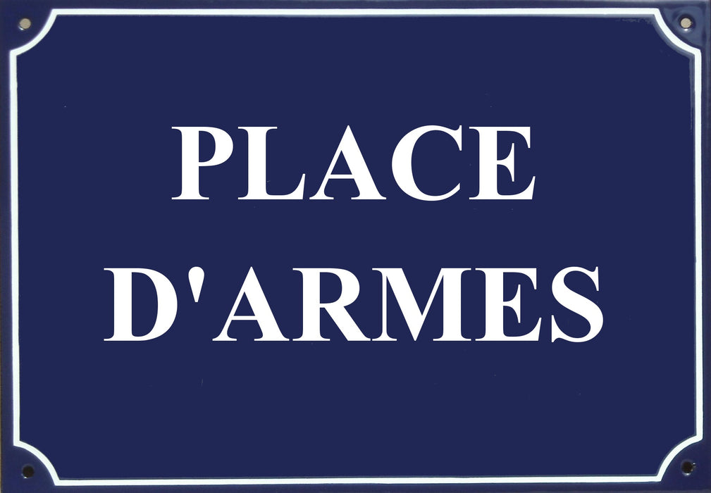 Carte postale Plaque de rue - "Place d'armes"