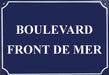 Carte postale Plaque de rue - "Boulevard Front de Mer"