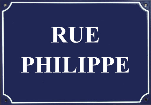 Carte postale, Plaques de rue - "Rue Philippe"